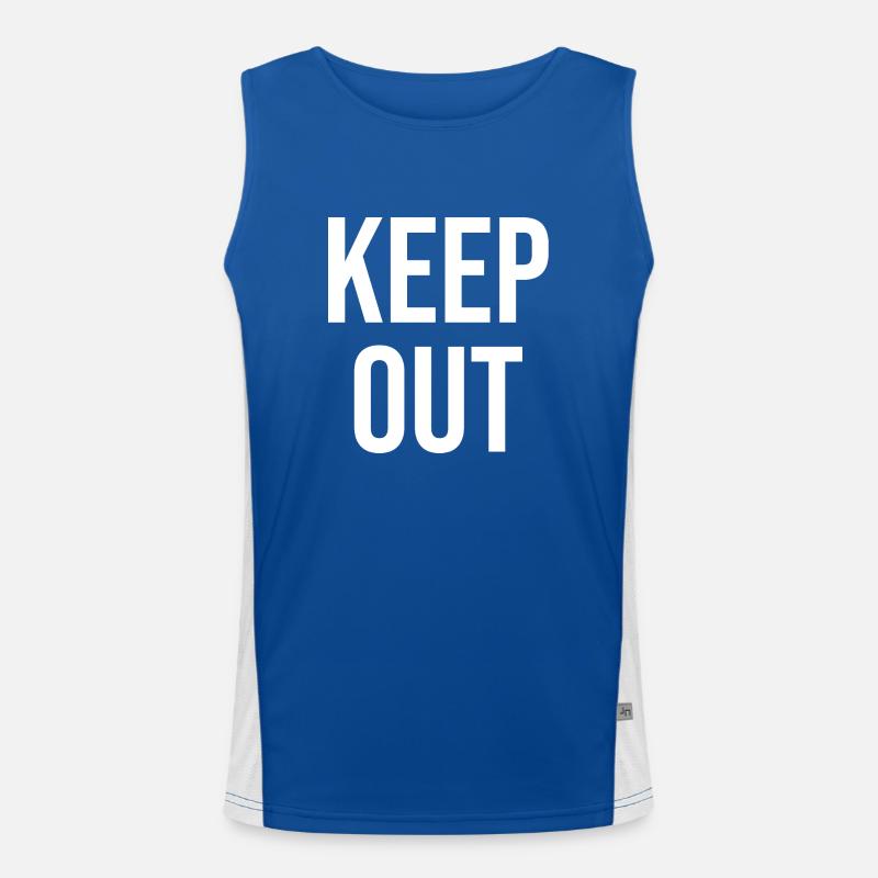 Keep out blanc Débardeur respirant contrasté Homme 