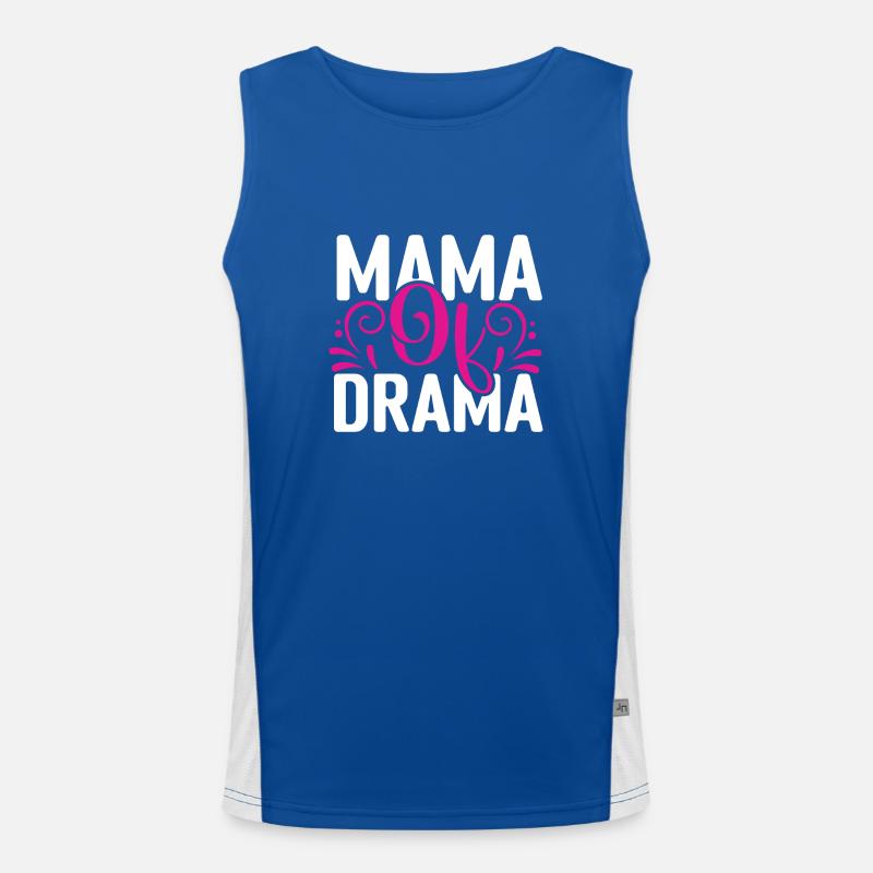 Mama des Dramas Funktionelles Kontrast-Tank Top für Männer 