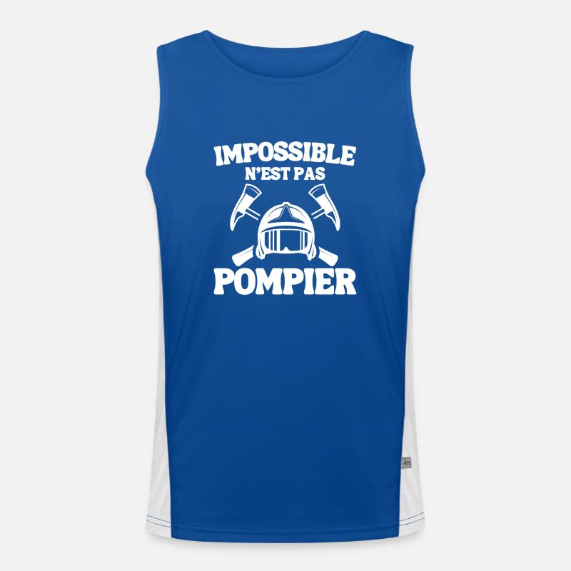 Firefighter Comedy Gift - Men's Functional Contrast Tank Top - royal/white
