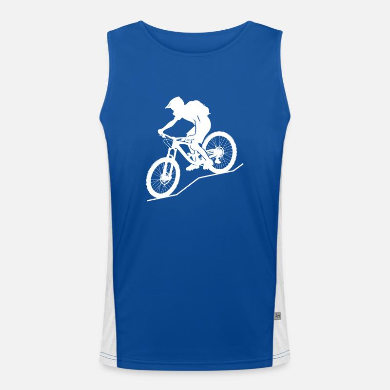 Dynamische mountainbiker Functionele contrasterende tanktop voor mannen 
