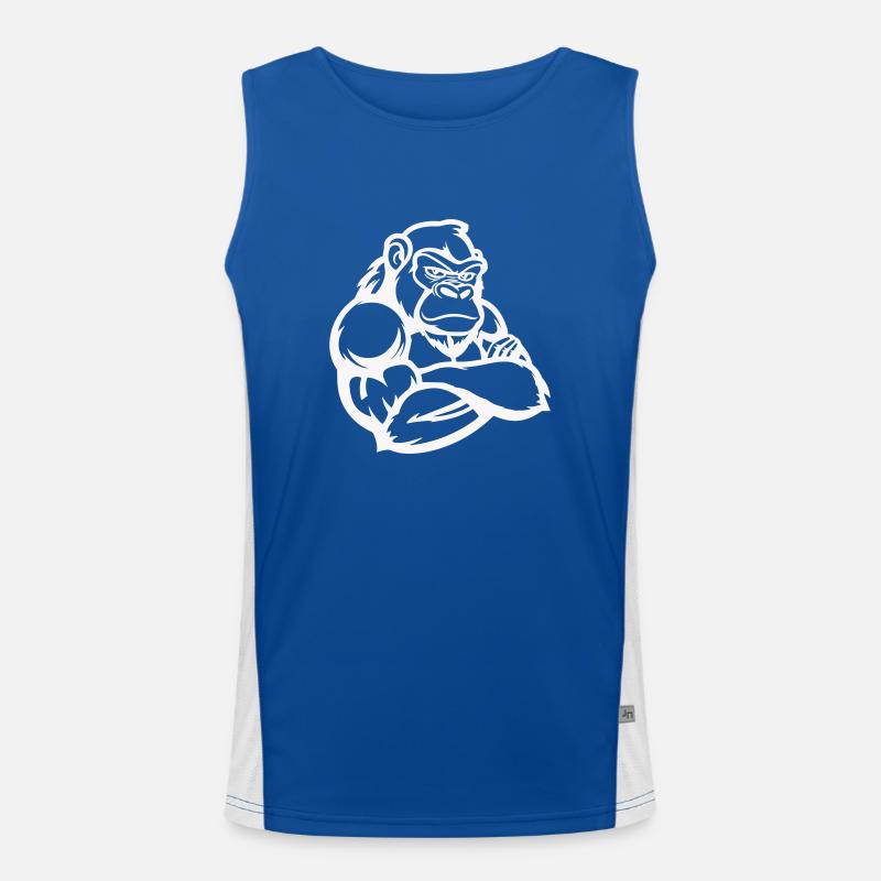 Gorilla Comic Funktionelles Kontrast-Tank Top für Männer 