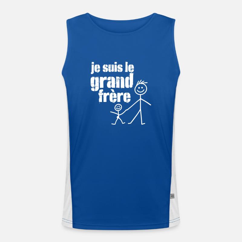 Ich bin der große Bruder Funktionelles Kontrast-Tank Top für Männer 
