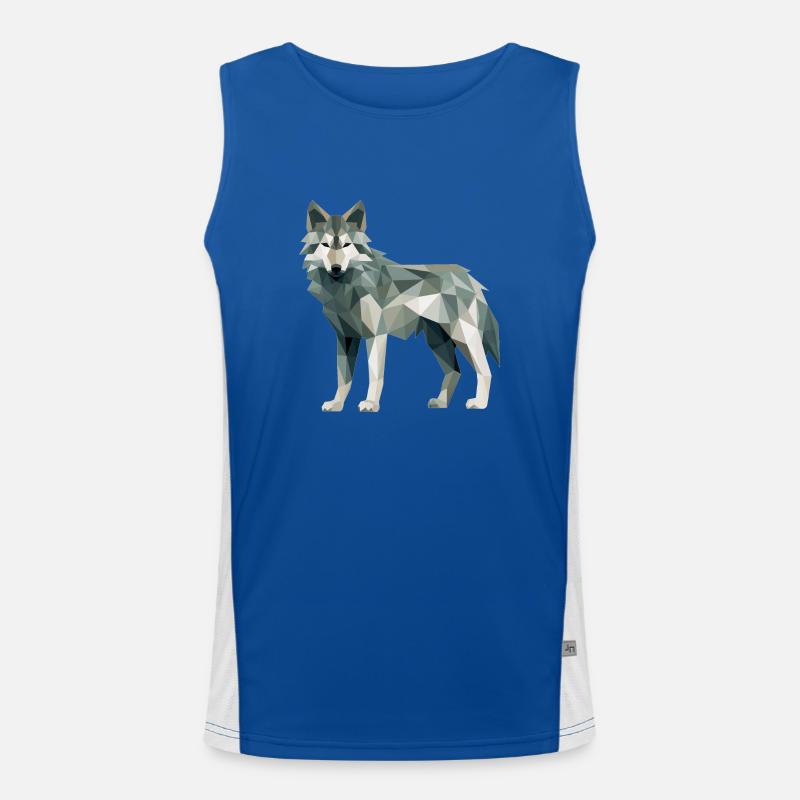 Dessin géométrique Wolf Débardeur respirant contrasté Homme 