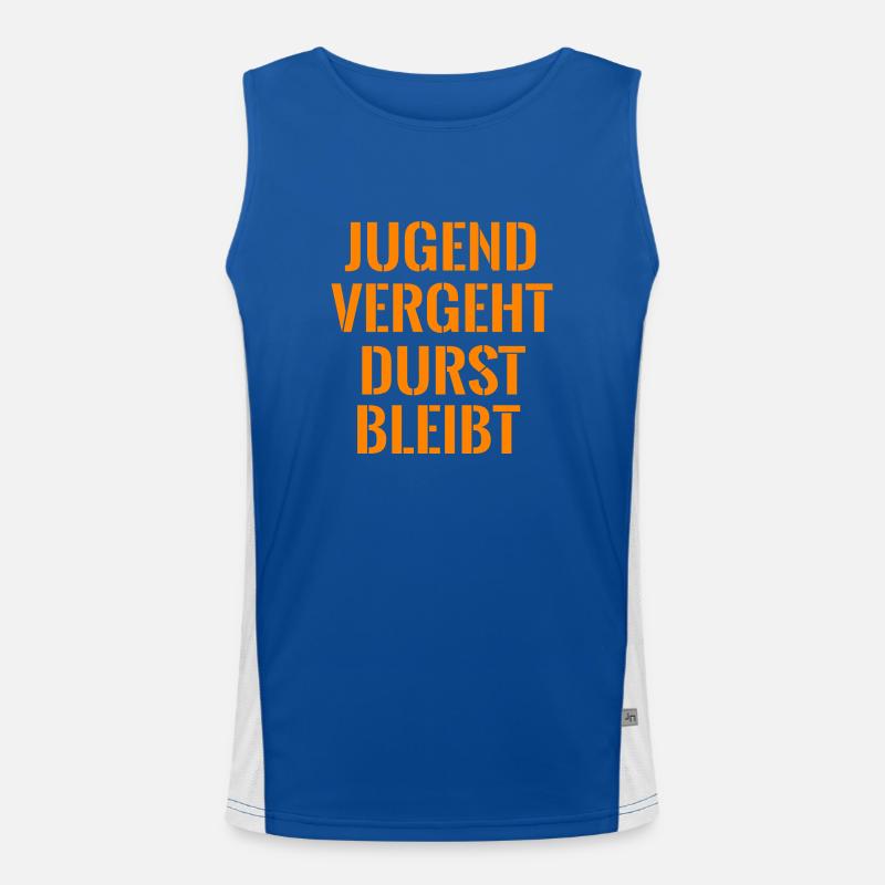 Bier Party Spruch Geschenk Funktionelles Kontrast-Tank Top für Männer 