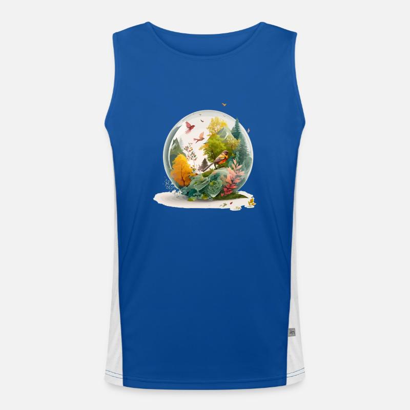 Der Miniaturbohrer Funktionelles Kontrast-Tank Top für Männer 