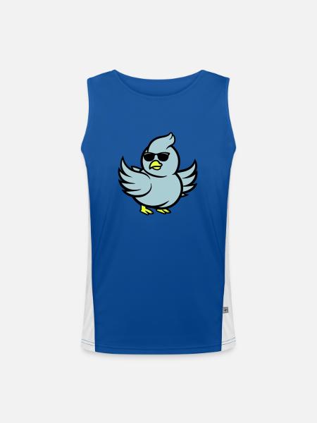 Deaf Comic Sunglasses - Men's Functional Contrast Tank Top  - royal/white