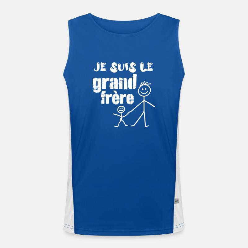 Ich bin der große Bruder Funktionelles Kontrast-Tank Top für Männer 