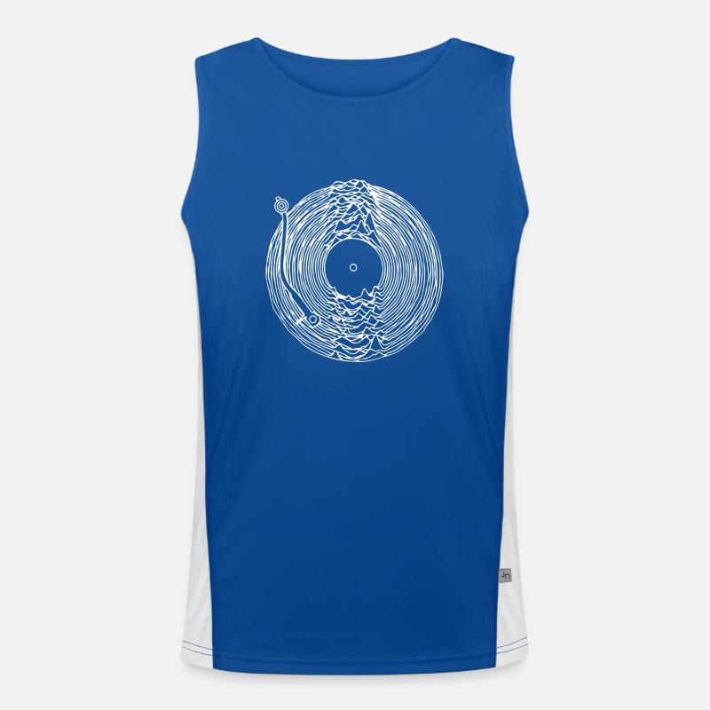 Turntable scratch music Men's Functional Contrast Tank Top 