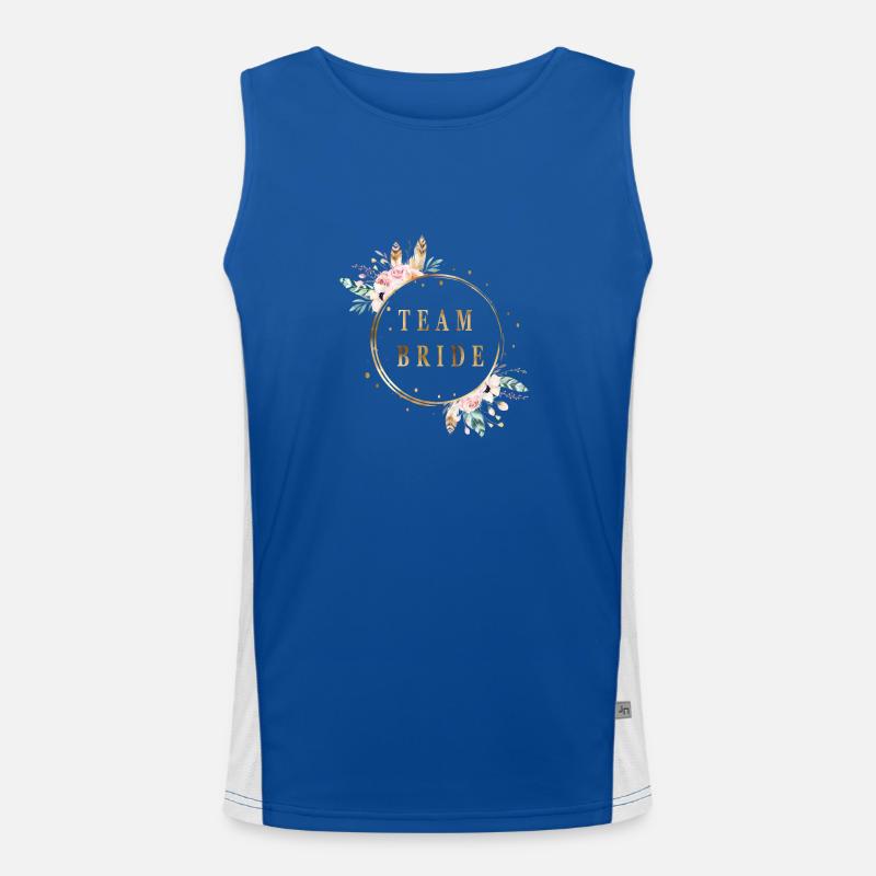 boho_team_bride - Men's Functional Contrast Tank Top  - royal/white