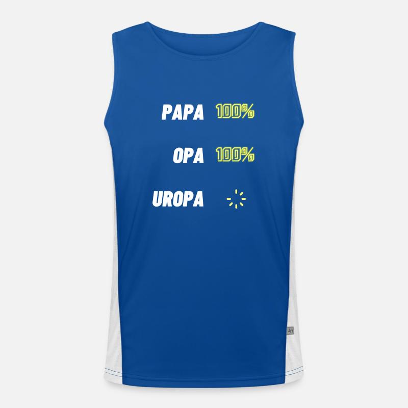 Herren papa opa uropa Geschenk Werdender Uropa Funktionelles Kontrast-Tank Top für Männer 