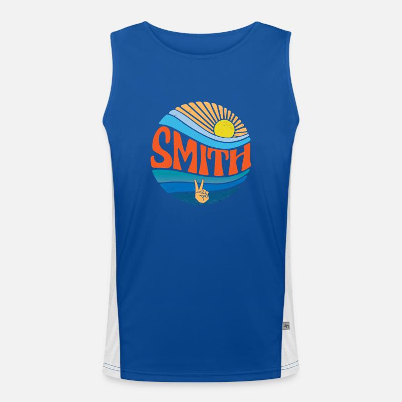 Smith Shirt Vintage Sunset Smith Groovy Tie Dye Men's Functional Contrast Tank Top 