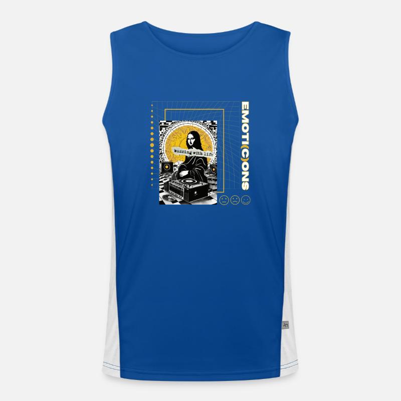 Expressive Elegance Explore the World of Emoticons Men's Functional Contrast Tank Top 