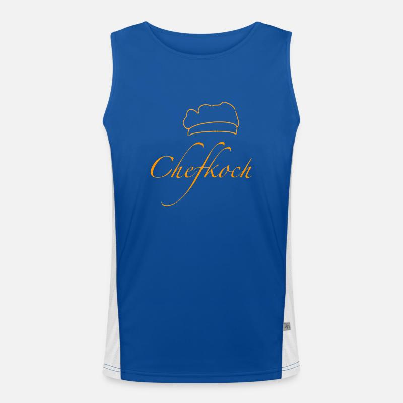 chefkoch Funktionelles Kontrast-Tank Top für Männer 