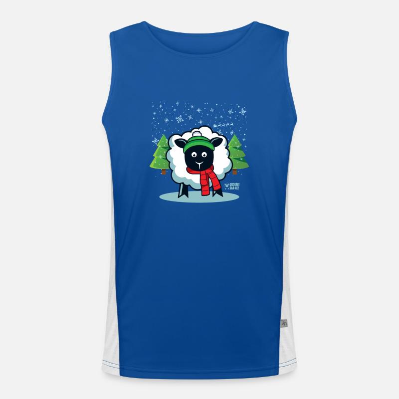 Ewe feeling Chilly? - Men's Functional Contrast Tank Top  - royal/white