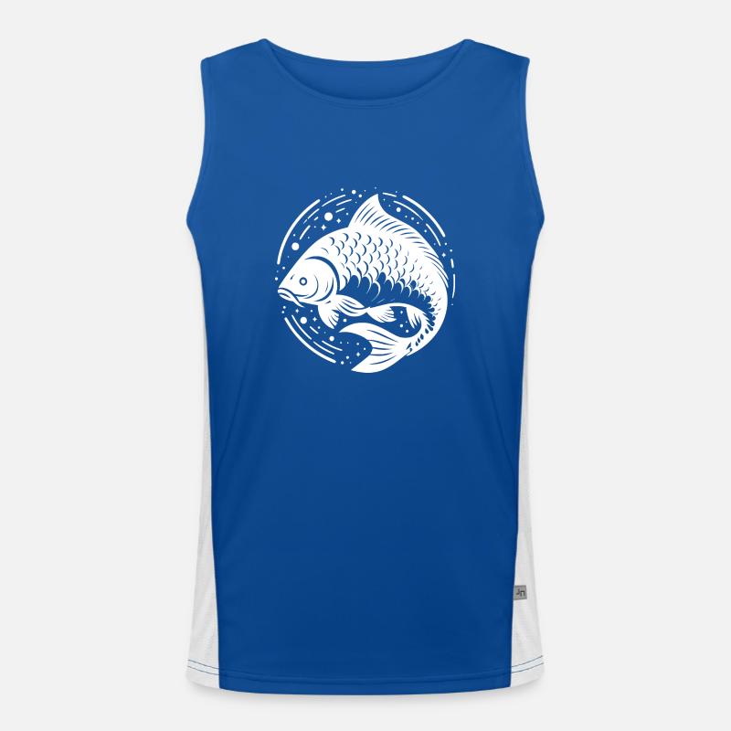 Carp creative, transparent Men's Functional Contrast Tank Top 