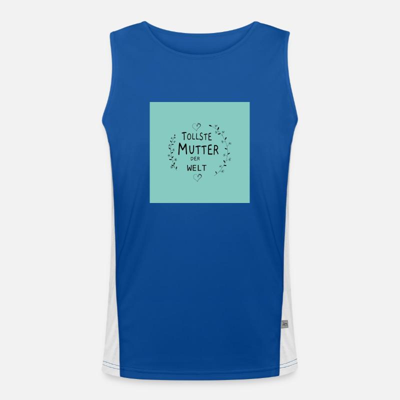 Tollste Mutter der Welt - Mutter- Mama Funktionelles Kontrast-Tank Top für Männer 