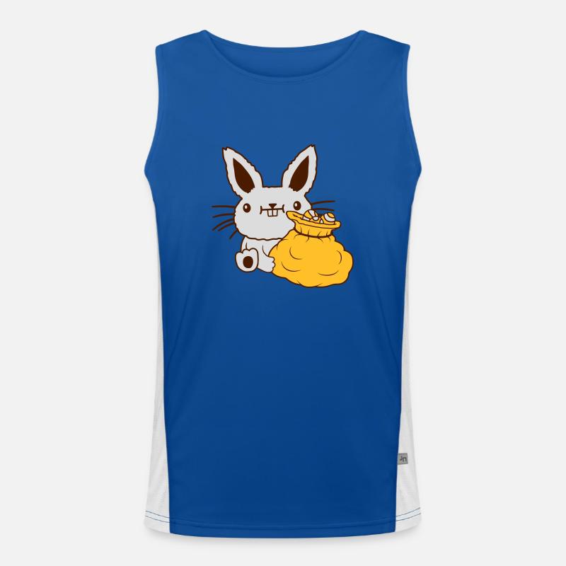 Easter big egg sack - Men's Functional Contrast Tank Top  - royal/white