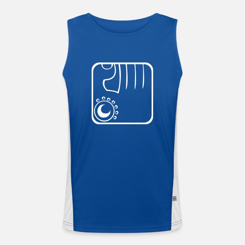 7 Kin Maya Main WHT - Men's Functional Contrast Tank Top - royal/white