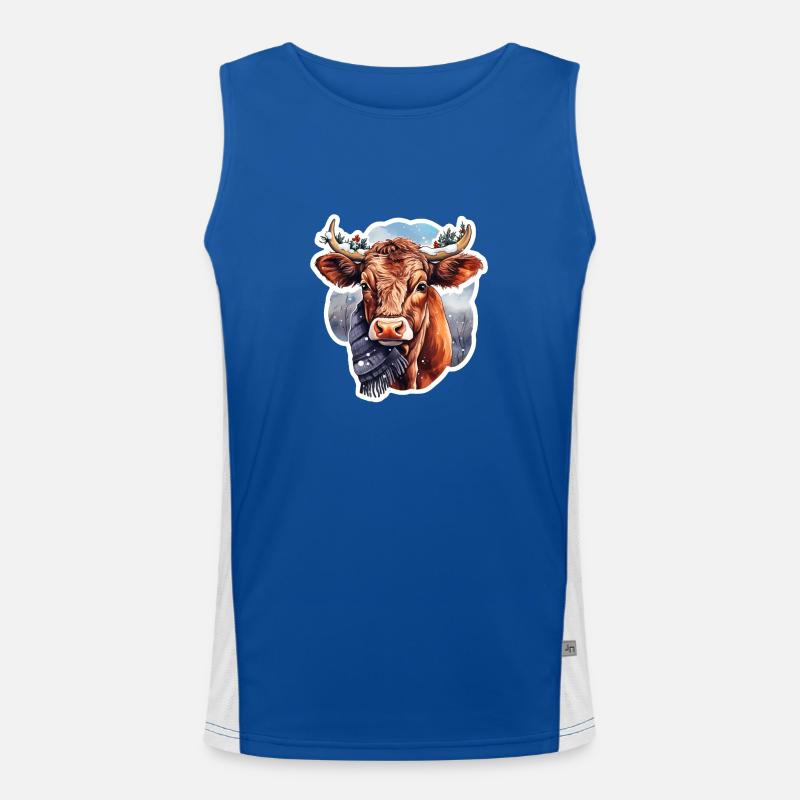 Vache de Noël Débardeur respirant contrasté Homme 