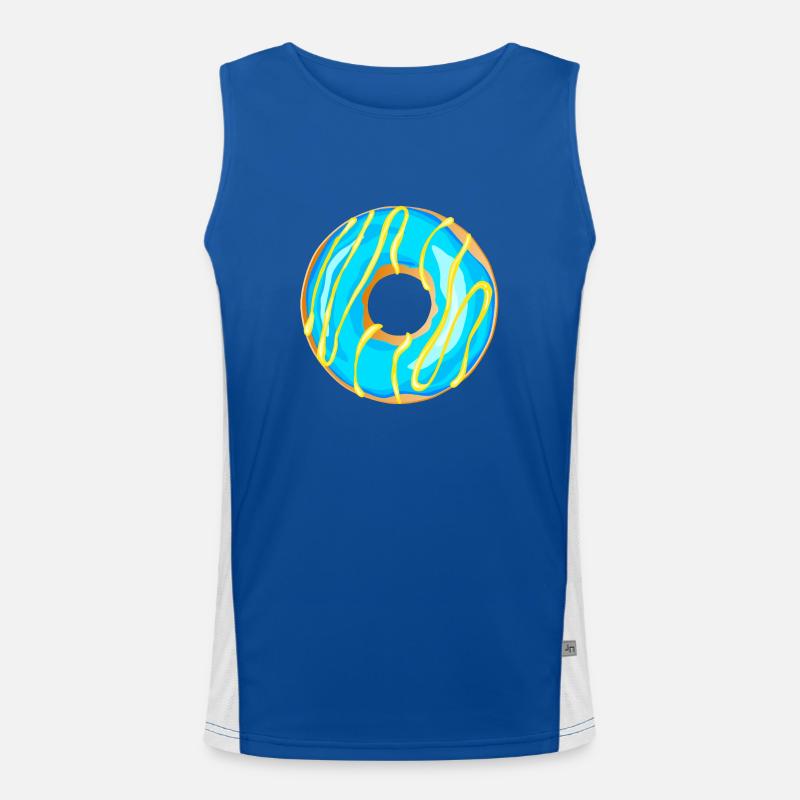 donut drawing dessert donuts cake pastry 1 A Men's Functional Contrast Tank Top 