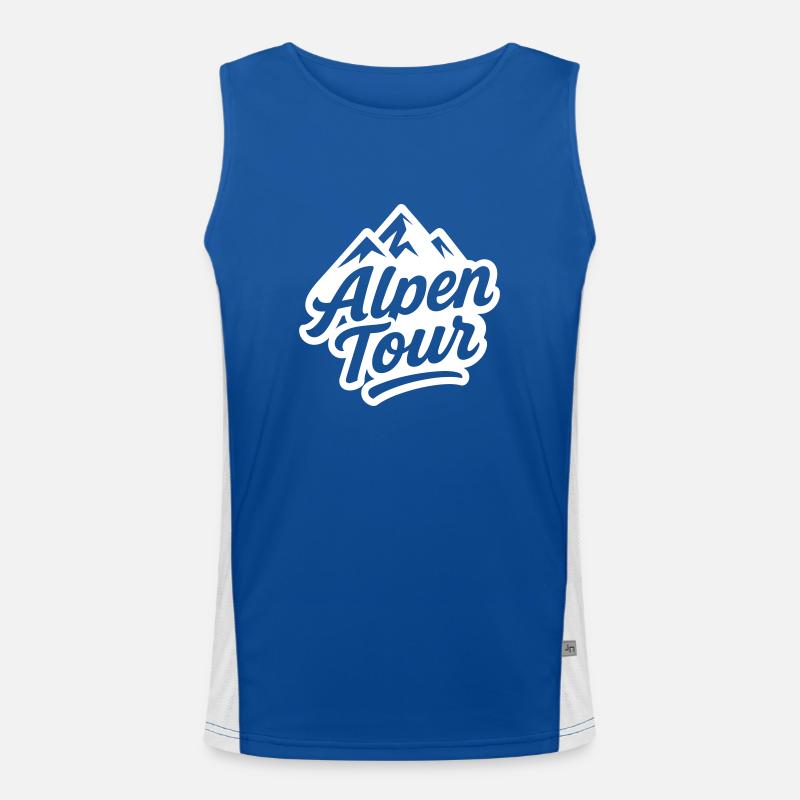 Alps Tour Mountains Men's Functional Contrast Tank Top 