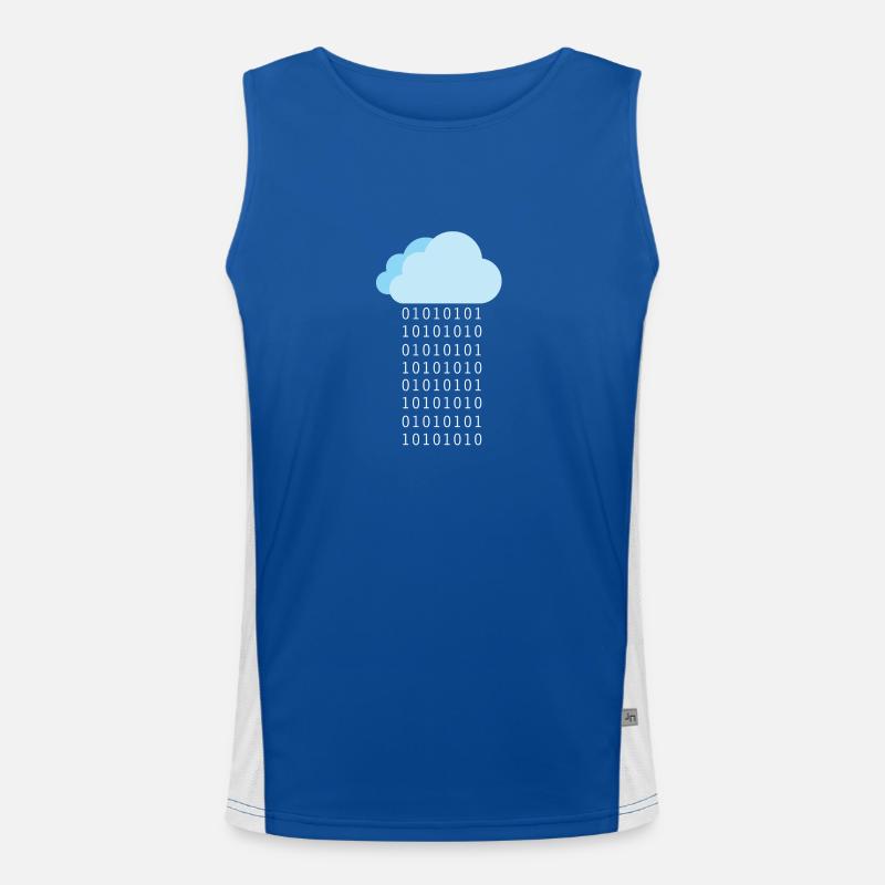 programmer - Men's Functional Contrast Tank Top  - royal/white