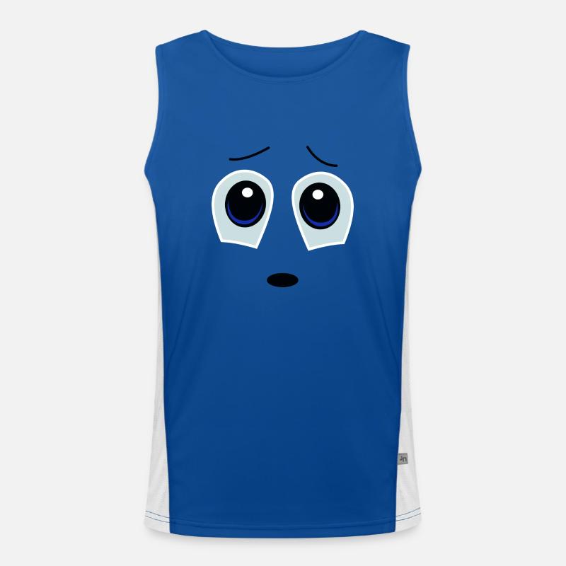comic-face2 Funktionelles Kontrast-Tank Top für Männer 