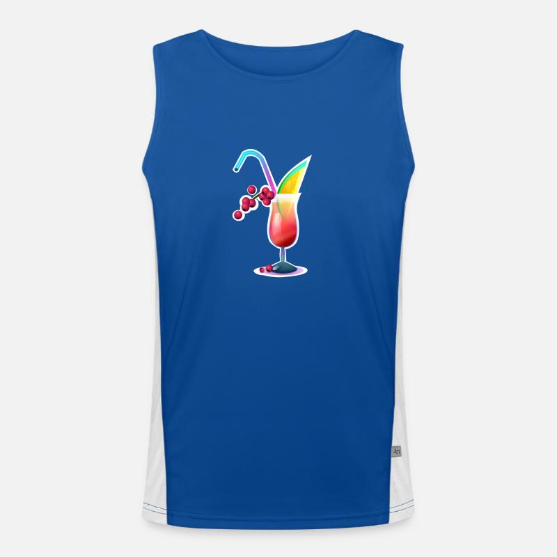 Cocktail Design klassisch Funktionelles Kontrast-Tank Top für Männer 