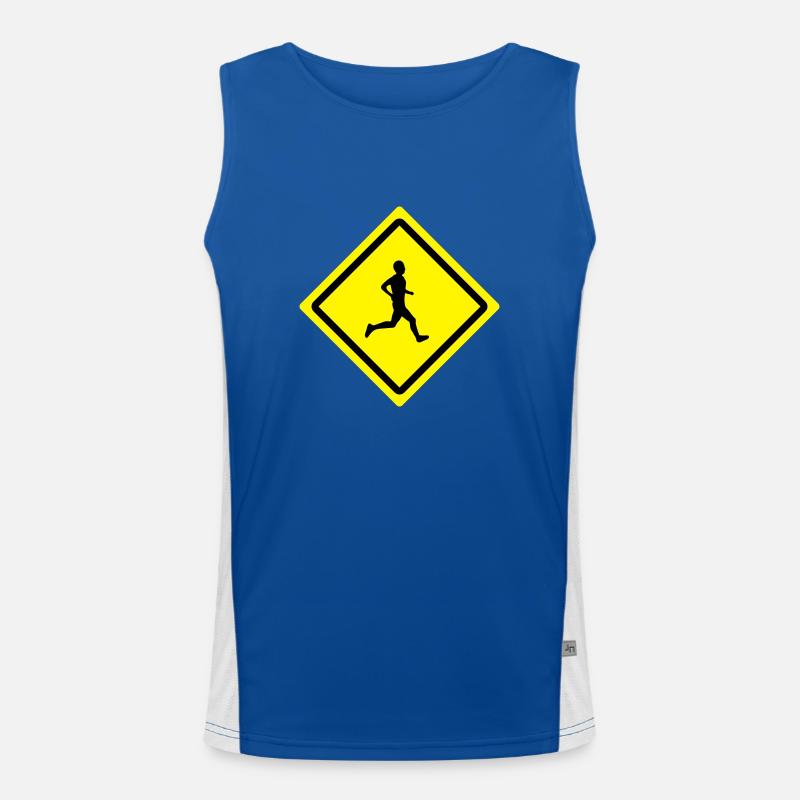 runner roadsign Men's Functional Contrast Tank Top 