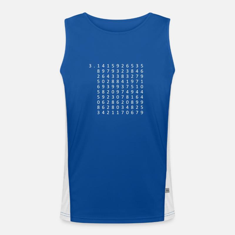 Pi auf 100 Dezimalstellen Funktionelles Kontrast-Tank Top für Männer 