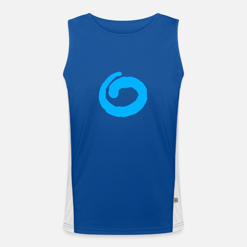 Stylish circle (blue) Men's Functional Contrast Tank Top 