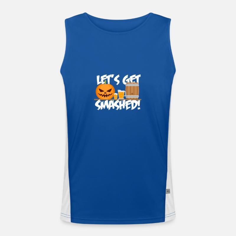 Pumpkin - Let's get smashed! - Men's Functional Contrast Tank Top - royal/white