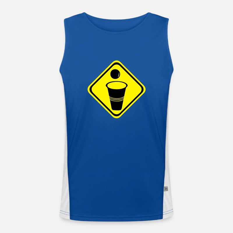 panneau danger beer pong zone2 Débardeur respirant contrasté Homme 