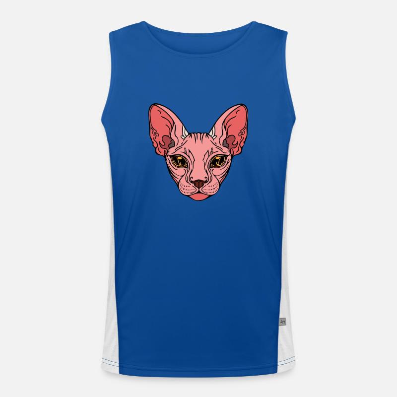 Sphinx Cat Men's Functional Contrast Tank Top 