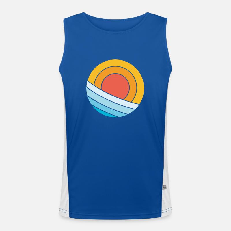 Sonne und Meer Funktionelles Kontrast-Tank Top für Männer 