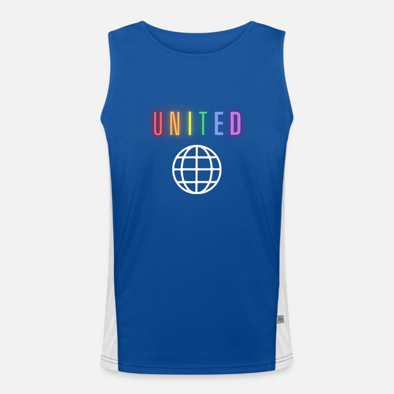 United - Neon - Front only Men's Functional Contrast Tank Top 