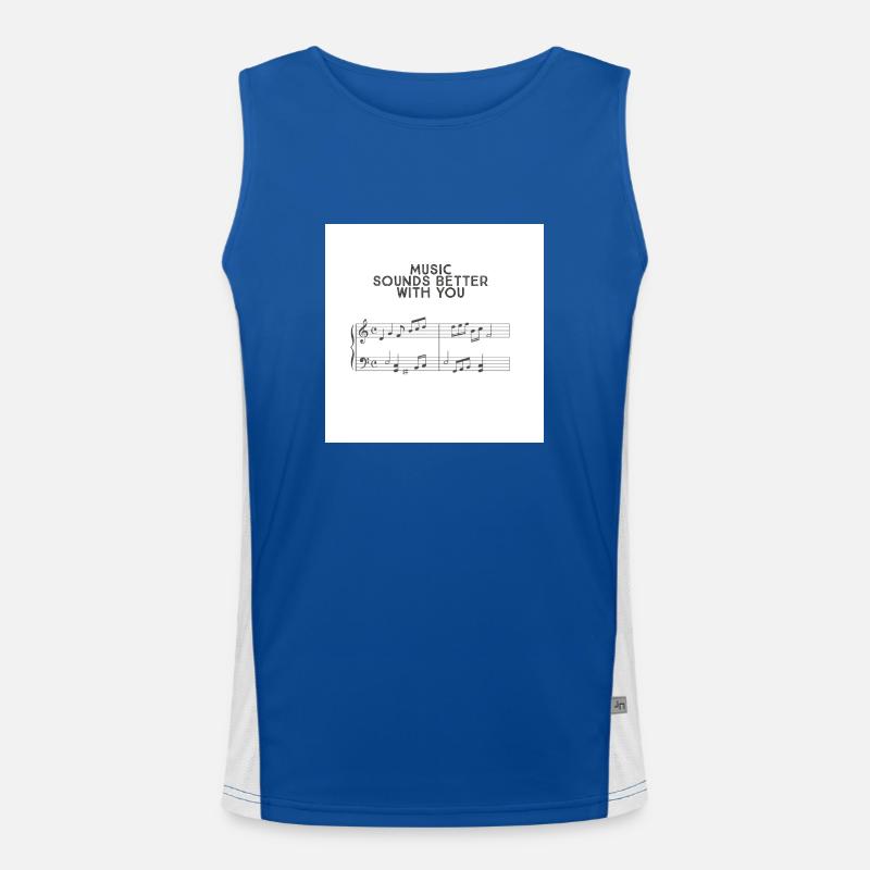 Music Funktionelles Kontrast-Tank Top für Männer 