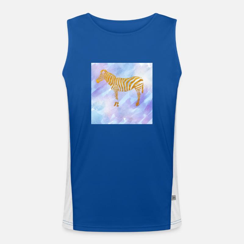 Zebra Funktionelles Kontrast-Tank Top für Männer 