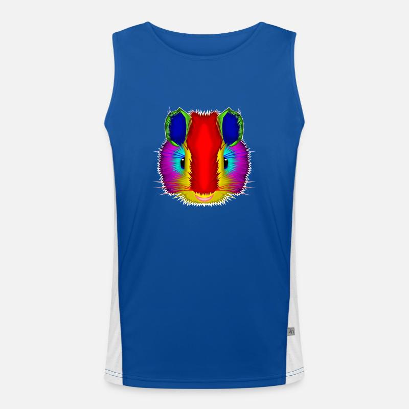 Mandala Hamster - Men's Functional Contrast Tank Top  - royal/white