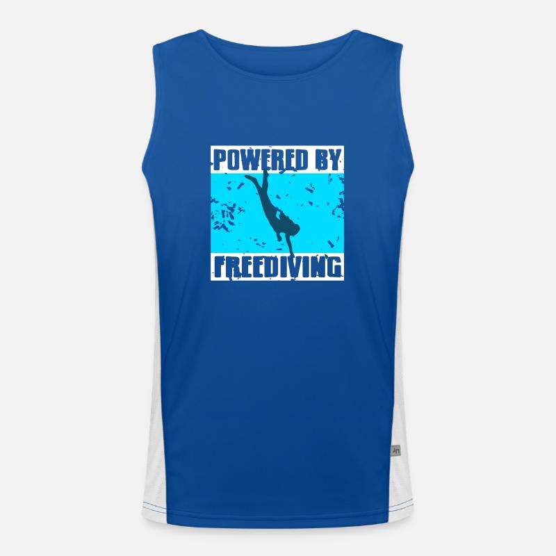 Powered By Free Tauchen Geschenkidee Funktionelles Kontrast-Tank Top für Männer 