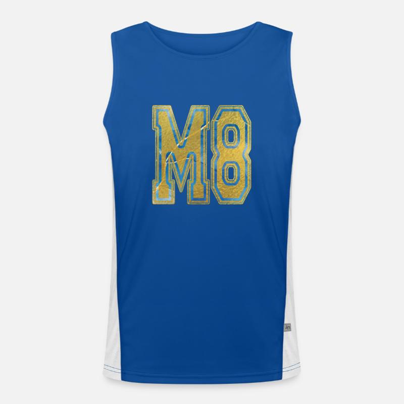 M8 - MACHT - Gold, Marmor, Berufung, Glaube Funktionelles Kontrast-Tank Top für Männer 