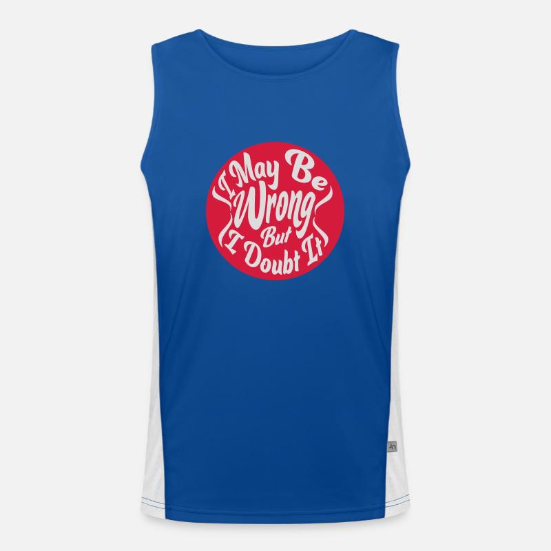 I may be wrong Funktionelles Kontrast-Tank Top für Männer 