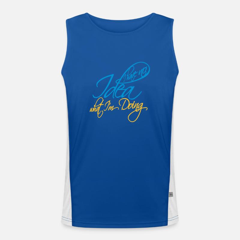 I Have No Idea Men's Functional Contrast Tank Top 