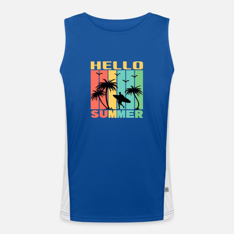 Hello Summer Funktionelles Kontrast-Tank Top für Männer 