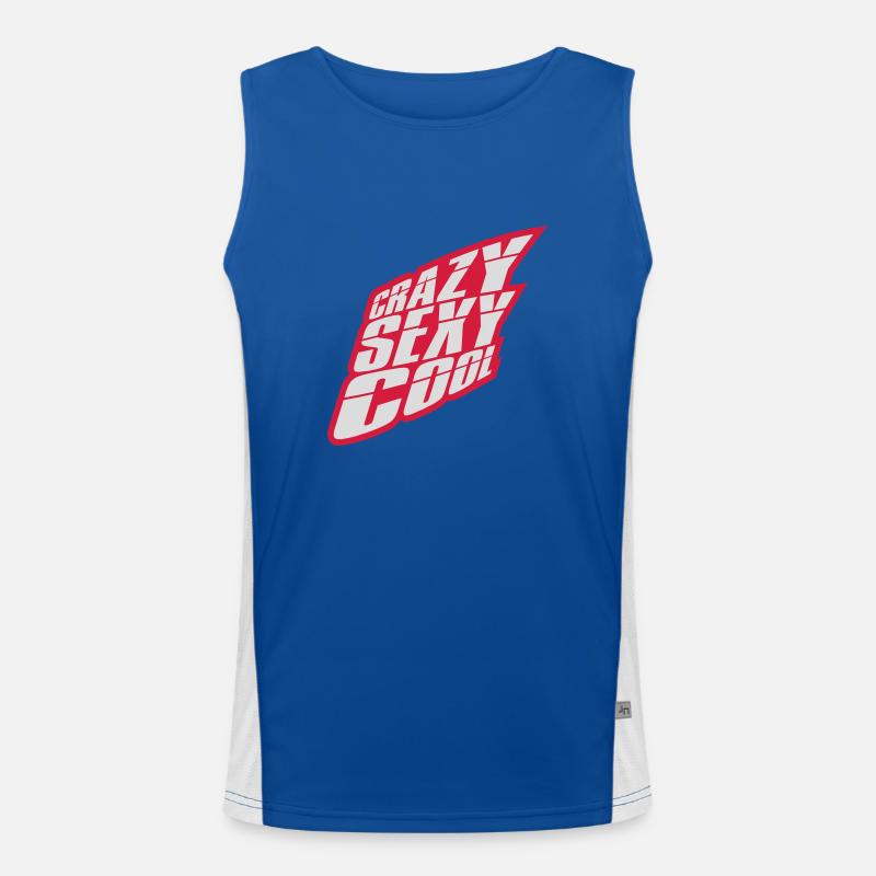 crazy sexy cool Design Funktionelles Kontrast-Tank Top für Männer 
