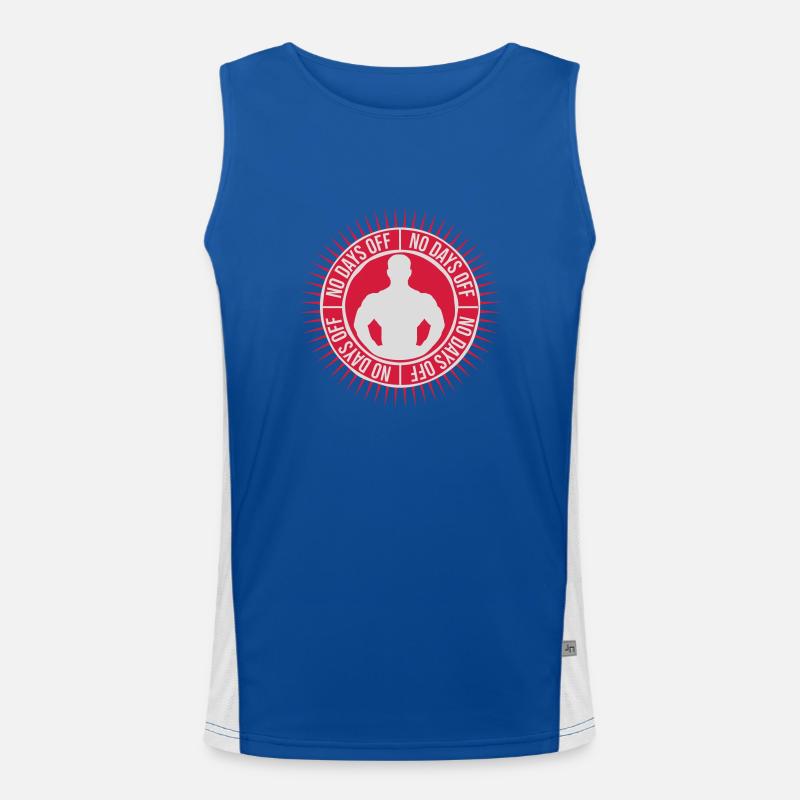 no days off quote - Men's Functional Contrast Tank Top  - royal/white