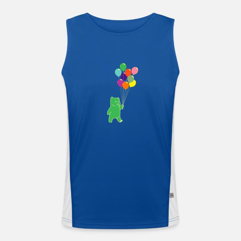 Geburtstag Gummibärchen Luftballons Kind Geschenk Funktionelles Kontrast-Tank Top für Männer 