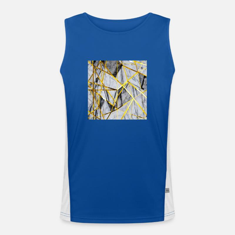 Marmor Mosaik Gold Textur Funktionelles Kontrast-Tank Top für Männer 