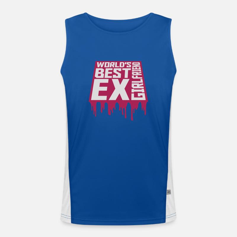 World's Best Ex Girlfriend - Men's Functional Contrast Tank Top  - royal/white