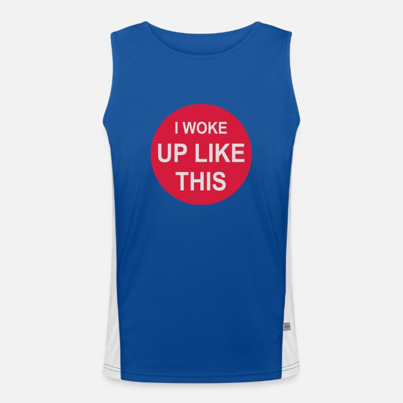 woke up like this Men's Functional Contrast Tank Top 